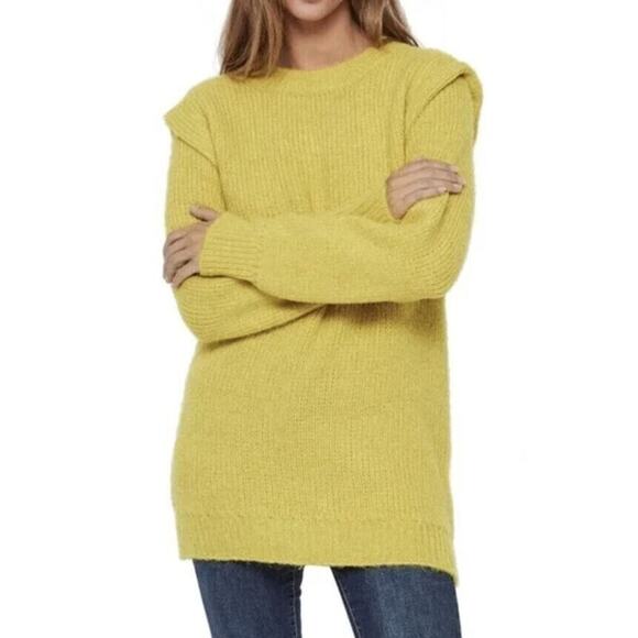 Vero Moda Women's Daisy Wide Shoulder Tunic Sweater In Celery XSmall MSRP $69 - Picture 1 of 4